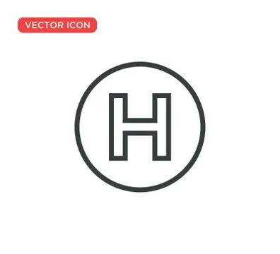 Helipad Icon Vector Illustration Design Stock Illustration