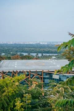 Helipad in the park Stock Photos