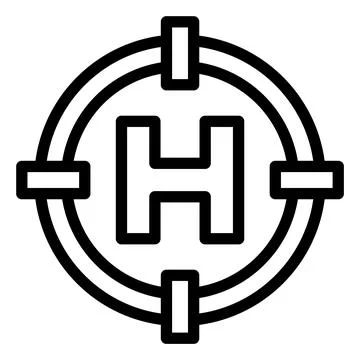 Helipad Vector Icon Design Illustration Stock Illustration