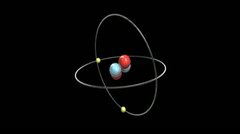 Helium Atom. sixteen second loop Stock Footage 11449323
