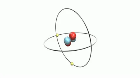 Helium Atom. sixteen second loop. Stock Footage 11449337