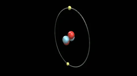 Helium Atom. sixteen second loop Stock Footage 11449408