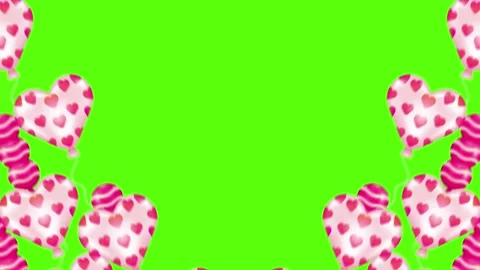 Helium balloon frame with heart shape flying in air Stockbeeldmateriaal 237878140