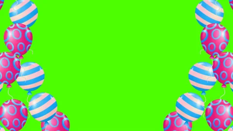 Helium balloon frame with pattern flying in air Stockbeeldmateriaal 237758613