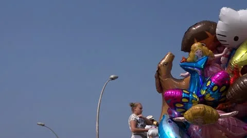 Helium balloons Stock Footage 12235910