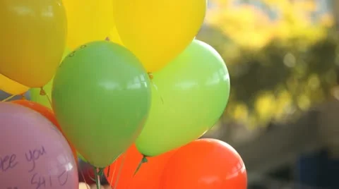 Helium balloons Видео 13963303