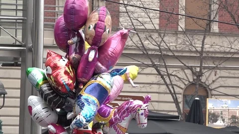 Helium balloons Stock Footage 70269256