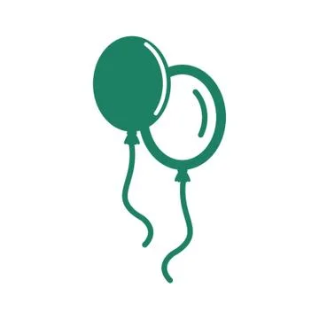 Helium Balloons Illustrazione stock
