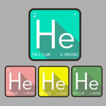 Helium chemical  element Stock Illustration