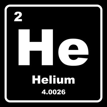 Helium element icon Stock Illustration