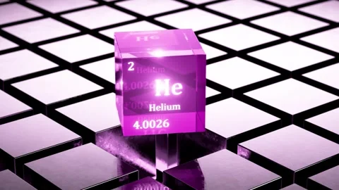 Helium, an element in the periodic table. The chemical element helium. Stock Footage 329219094