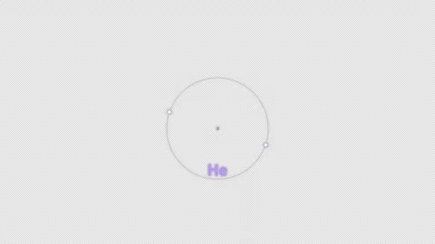 Helium He Bohr Atom Model Clean No Text Animation Video Overlay Alpha 4K Stockbeeldmateriaal 339371772