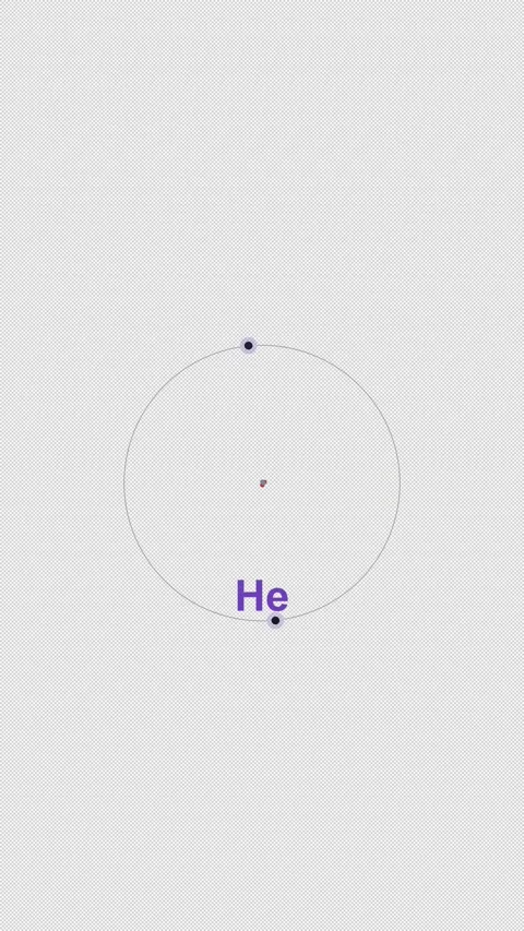 Helium He Bohr Atom Model Clean No Text Overlay Alpha 4K Vertical 9x16 Light Vidéo 339506049