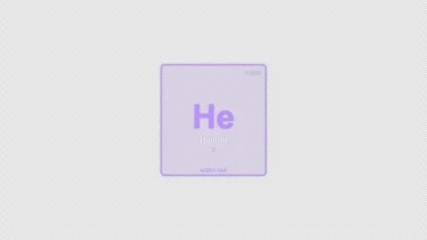 Helium He Periodic Table Element Tile Labeled Animation Video Overlay Alpha 4K Vidéo 339371767