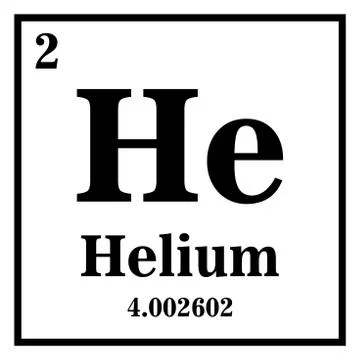 Helium Periodic Table of the Elements Vector illustration eps 10 Stock Illustration