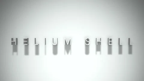 Helium shell 3D title animation white text on a white background Stock Footage 298374408