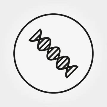 Helix dna. Icon. Vector. Editable Thin line. Illustrazione stock