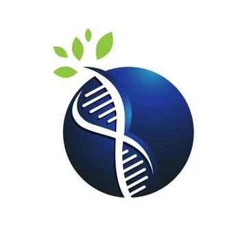 Helix dna tree logo design vector icon. simple sign nature DNA strand icon Stock Illustration