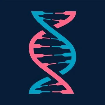 Helix gene DNA structure vector genetic code icon Illustrazione stock