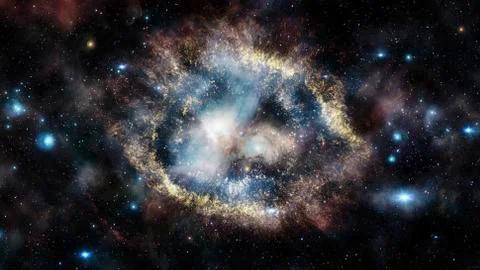Helix Nebula in constellation Aquarius. Elements of this image furnished by N Fotos Stock