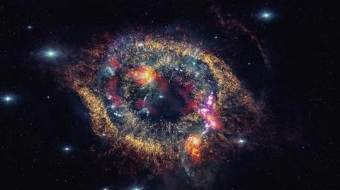 Helix Nebula in constellation Aquarius. Elements of this image furnished b... Fotos Stock