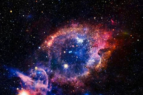 The Helix Nebula in deep space. Elements of this image furnished by NASA. Illustrazione stock