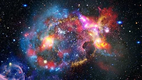 The Helix Nebula in deep space. Elements of this image furnished by NASA. Stock Photos