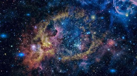 The Helix Nebula in deep space. Elements of this image furnished The Helix... Fotos Stock