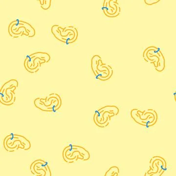 Helix piercing earring vector seamless pattern Stock Illustration
