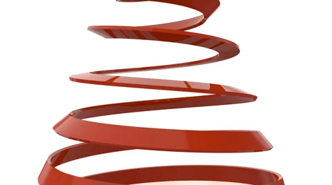 Helix red Tree rotate on white background 库存影片 906410