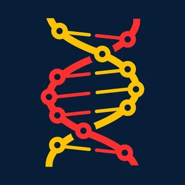 Helix structure, genetic code twisted DNA molecule Illustrazione stock