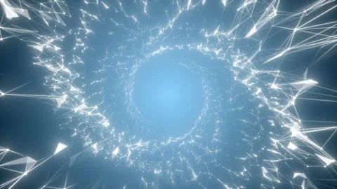 Helix transformation Blue digital background. Seamless loop. Stock Footage 101887049