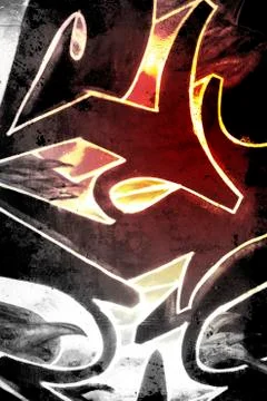 Hell background over old dirty wall, urban hip hop background gray texture pa Stock Illustration