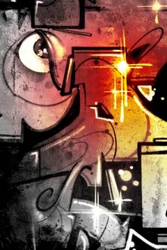 Hell background over old dirty wall, urban hip hop background gray texture pa Stock Illustration