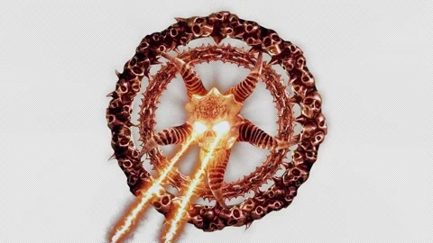 The Hell Creature Sign VJ Loop Stock Footage 140406670