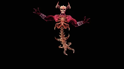 The Hell Creature VJ Loop Stock Footage 135678021