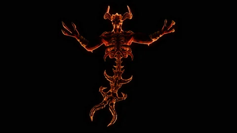 The Hell Creature VJ Loop Stock Footage 135678249