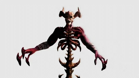 The Hell Creature VJ Loop Stock Footage 138207411