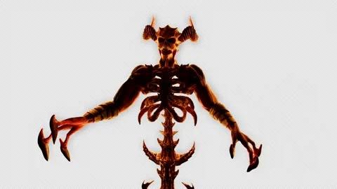 The Hell Creature VJ Loop Stock Footage 138207570