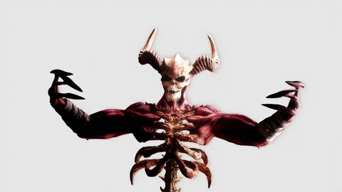 The Hell Creature VJ Loop Stock Footage 138256733