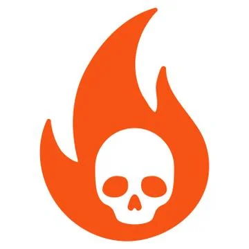 Hell Fire Flat Icon Stock Illustration