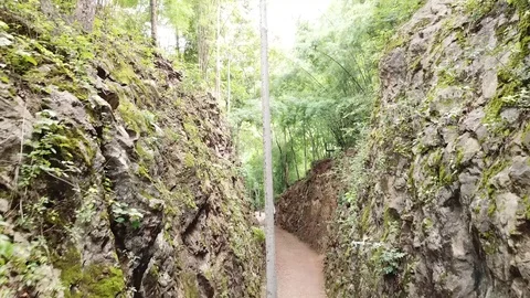 Hell Fire Pass was a major obstacle that impeded the building of the Death Stock Footage 115904385