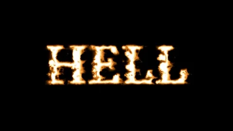 Hell Fire Text Effect Stock Footage 336838735