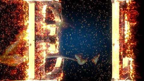 Hell in fire text Stock Footage 74698257
