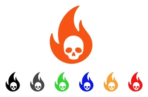Hell Fire Vector Icon Stock Illustration