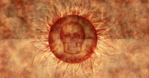 Hell Flag Sun 스톡 일러스트