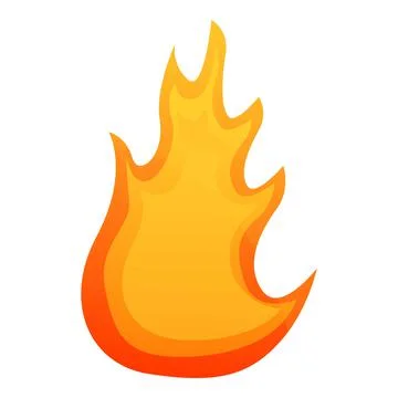 Hell flame icon, cartoon style イラスト素材