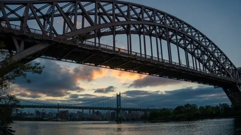 Hell Gate and RFK Bridges Stock Footage 82366752
