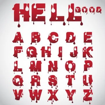 "Hell good" made from flow font, vector. Stock Illustration