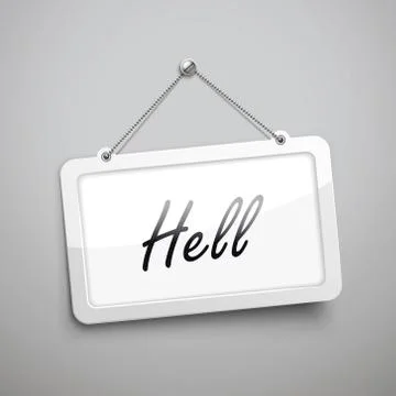 Hell hanging sign イラスト素材
